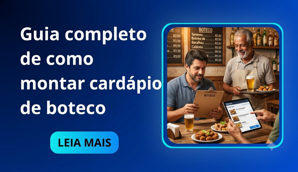 Cardápio de comida de boteco para festa guia