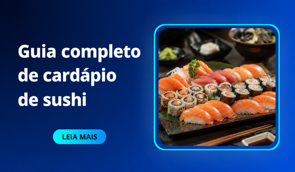 Cardápio de sushi nomes, combinados e exemplos