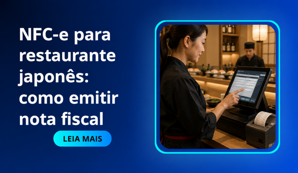 NFC-e para restaurante japonês como emitir nota fiscal