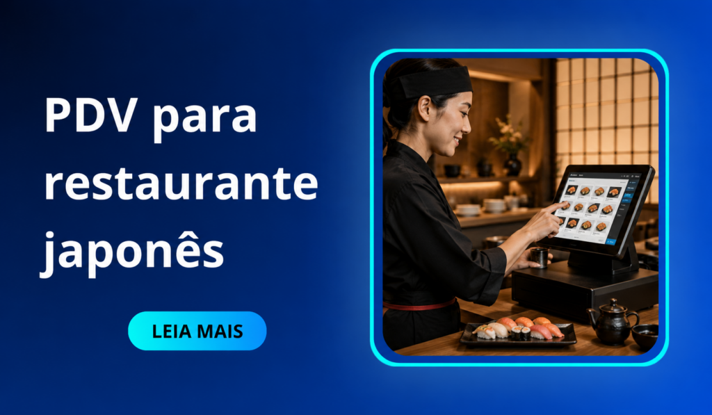 PDV para restaurante japonês e sushi delivery